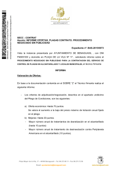 Informe ofertas - Ayuntamiento Benaguasil