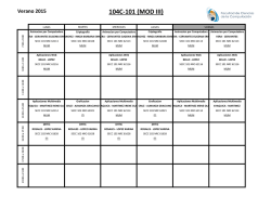 HORARIOS Salones 104C