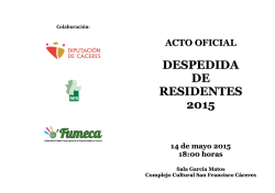 DESPEDIDA DE RESIDENTES 2015