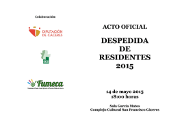 DESPEDIDA DE RESIDENTES 2015