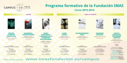 Programa formativo de la Fundación IMAS Curso 2015-2016