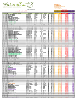 jueves, 04 de junio de 2015 LISTA DE PRECIOS
