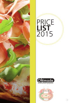 PRICE LIST 2015