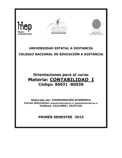 Materia: CONTABILIDAD I