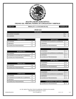 indice - Tribunal Federal de Conciliación y Arbitraje