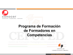 Programa de Formación de Formadores en Competencias