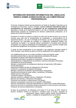 Información sesiones acreditación profesional