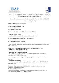 JORNADA DE REUTILIZACI&Oacute;N DE SISTEMAS Y TECNOLOG&Iacute;A BIG
