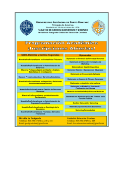 Divisi&oacute;n de Postgrado - Universidad Aut&oacute;noma de Santo Domingo