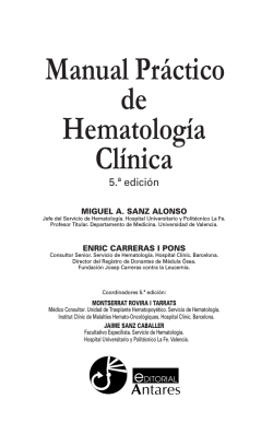 Manual Práctico de Hematología Clínica