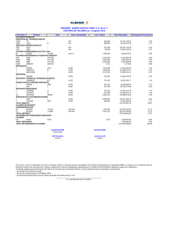 SAURORT SAURO CAPITAL FUND, S. A. de C. V. CARTERA