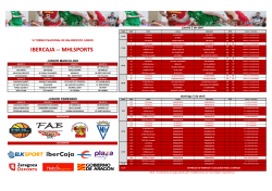 Calendario Torneo JUNIOR 2015