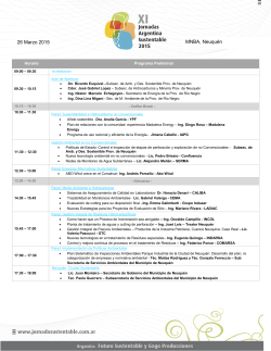 programa preliminar - Jornadas Argentina Sustentable
