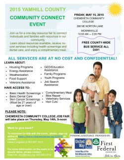 COMMUNITY CONNECT EVENT 2015 YAMHILL COUNTY