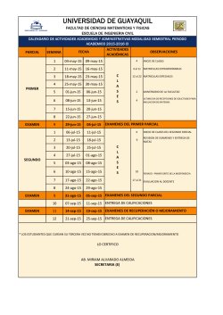 Cronograma Semestral - Facultad de Ciencias Matemáticas y Físicas