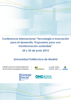 Conferencia internacional “Tecnología e innovación para el