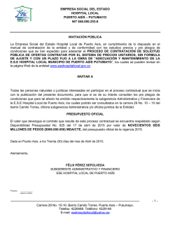 Invitación a la Convocatoria