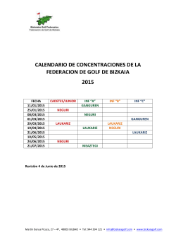 calendario de concentraciones de la federacion de golf de bizkaia