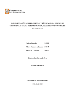 implementaci&oacute;n de herramientas y t&eacute;cnicas en la gesti&oacute;n de costos