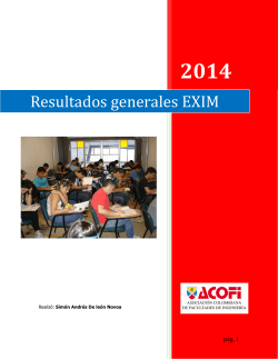 Resultados nacionales aplicación EXIM 2014