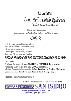 Felisa Cotelo Rodríguez 23-3-2015 Piadela (Betanzos)
