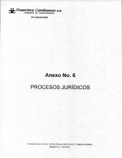 Anexo No. 6 PROCESOS JURÍDICOS