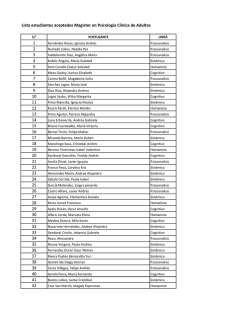 Lista estudiantes aceptados Magister en Psicolog&iacute;a Cl&iacute;nica de