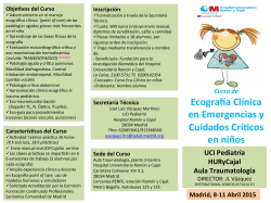 EcograAa Cl&iacute;nica en Emergencias y Cuidados Cr&iacute;Ycos en ni&ntilde;os