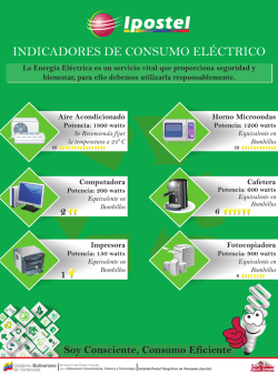 INDICADORES DE CONSUMO EL&Eacute;CTRICO