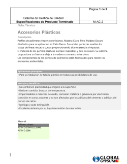 Ficha T&eacute;cnica Accesorios PVC Global Gypsum