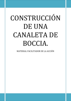 CONSTRUCCI&Oacute;N DE UNA CANALETA DE BOCCIA.