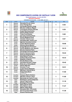 horarios cto juvenil de cyl 2015 dia 12