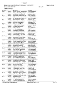 Horario de Salidas Regional Senior d&iacute;a 6