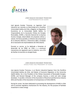 Jos&eacute; Ignacio Escobar Troncoso, es Ingeniero Civil Industrial