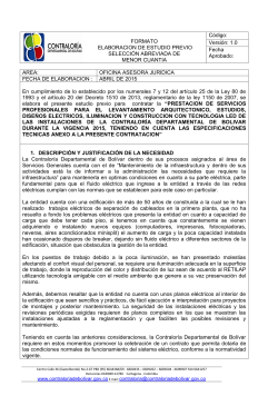 estudios previos - Contraloría Departamental de Bolívar