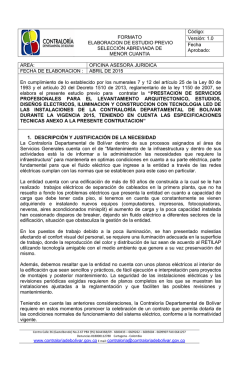 estudios previos - Contraloría Departamental de Bolívar