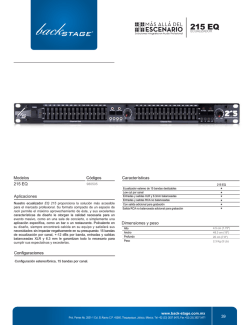 Ficha T&eacute;cnica Ecualizador 215 EQ