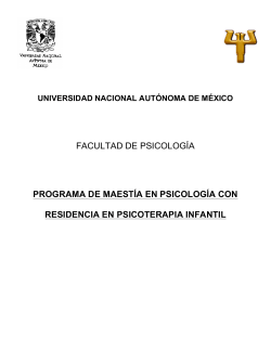 Programa de estudios - Posgrado de Psicología | UNAM