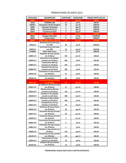PROMOCIONES DE MAYO 2015