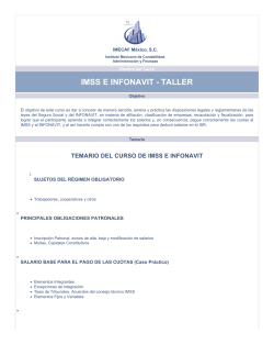 IMSS E INFONAVIT - TALLER
