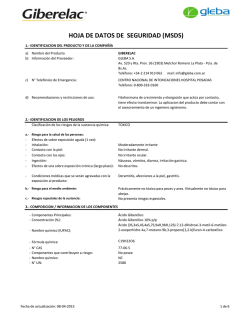 HOJA DE DATOS DE SEGURIDAD (MSDS)