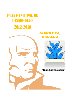 PLAN MUNICIPAL DE DESARROLLO 2012-2016