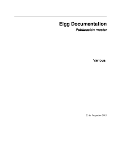 Elgg Documentation Publicación master Various