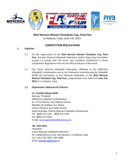 Competition Regulations - NORCECA Volleyball Confederation
