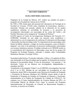 Elisa Serviere Zaragoza - Academia Mexicana de Ciencias