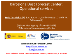 Operational services - Barcelona Dust Forecast Center