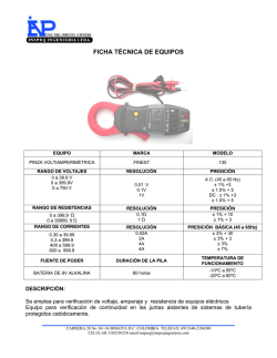 FICHA TECNICA DE EQUIPOS - inspeq ingenieria ltda.