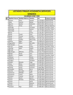 LISTADOS FINALES AYUDANTIA SERVICIOS MINEROS