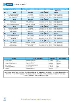 Calendario Benjamin A - Club Deportivo Tajamar