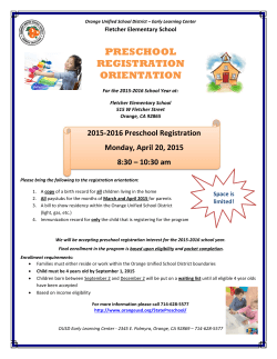 preschool registration orientation